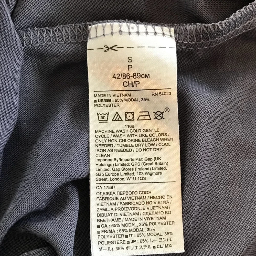 Banana Republic LS front tie sand wash top sz S - Picture 6 of 7